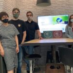 El equipo de ARANOVa junto con Juliana Ruddy Yépez Haro y Olga Julián Montaner, estudiantes del Título de Experto en Gestión de Responsabilidad Social de la Universidad de Zaragoza, dentro de la iniciativa organizada por el Instituto Aragonés de Fomento (IAF) de apoyo a las empresas del Sello RSA.