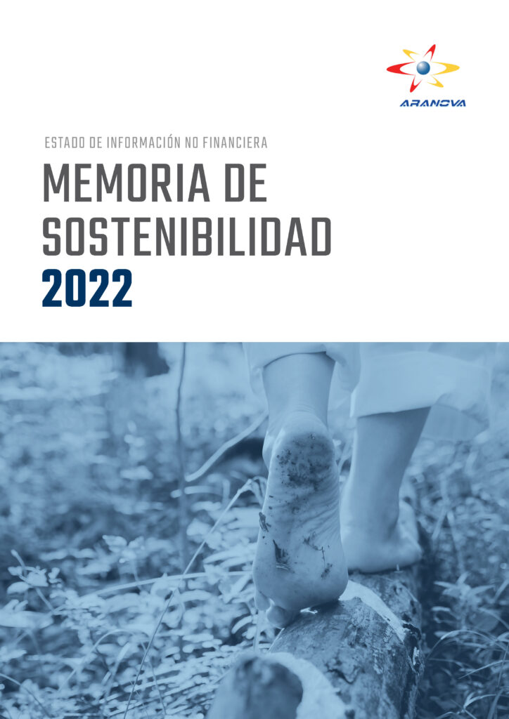 Carátula de la Memoria de Sostenibilidad de la Empresa ARANOVA para 2022