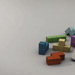 Piezas de tetris esparcidads